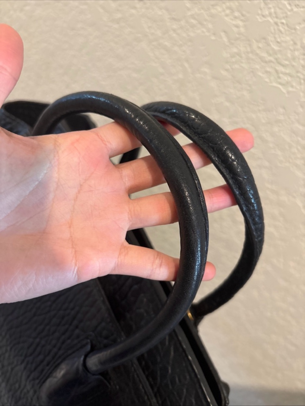 MCM Textured Black Leather Structured Tote - Picture 4 of 15